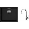 STRONG K-StrongSinks S3 Set drez Hron 530x460mm granit čierna + Batéria Rhona chróm STRONG K-StrongSinks S3 Set drez Hron 530x460mm granit čierna + Batéria Rhona chróm