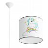Sollux Lighting Detské závesné svietidlo Unicorn, 1x plastové tienidlo so vzorom, (fi 30cm) Sollux Lighting Detské závesné svietidlo Unicorn, 1x plastové tienidlo so vzorom, (fi 30cm)