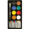 Farba na tvár paleta+ceruzky 8farieb Farba na tvár paleta+ceruzky 8farieb