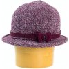 Dámsky pletený dvojitý klobúk vínovo-vínová