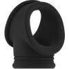 Shots Cockring with Ball Strap Black