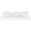 Villeroy & Boch - Súprava misiek na dip s podnosom 28 x 17 cm - Manufacture Rock Blanc Villeroy & Boch - Súprava misiek na dip s podnosom 28 x 17 cm - Manufacture Rock Blanc