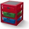 LEGO Storage organizér se třemi zásuvkami 4095 Organizér červená (LEGO40950001)