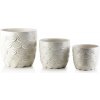 Mondex Súprava 3 kvetináčov Neva V biela Mondex Súprava 3 kvetináčov Neva V biela