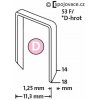 Spony Novus D typ 53F, délka 14 mm, ostrý střih, 600 ks Spony Novus D typ 53F, délka 14 mm, ostrý střih, 600 ks
