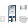 Geberit Duofix - Modul na závesné WC s tlačidlom Sigma30, lesklý chróm/chróm mat + Ideal Standard Tesi - WC a doska, Aquablade, SoftClose 111.300.00.5 NU6