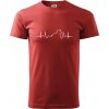 Stafordšírsky bulteriér EKG - Klasické pánske tričko vyššej gramáže - XS ( Bordová ) Stafordšírsky bulteriér EKG - Klasické pánske tričko vyššej gramáže - XS ( Bordová )