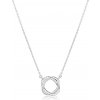 JVD Strieborný náhrdelník Prepletené kruhy so zirkónmi SVLN0615XH2BI45 JVD Strieborný náhrdelník Prepletené kruhy so zirkónmi SVLN0615XH2BI45