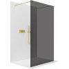 CERANO - Sprchová zástena Walk-in Onyx Duo Ľ/P - 8 mm - hranatá vzpera - zlatá kartáčovaná, grafitové sklo - 80x200 cm CERANO - Sprchová zástena Walk-in Onyx Duo Ľ/P - 8 mm - hranatá vzpera - zlatá kartáčovaná, grafitové sklo - 80x200 cm