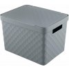 heidrun Plastový košík s vekom 36x27x23cm heidrun Plastový košík s vekom 36x27x23cm