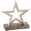 Drevená hviezda na podstavci, 13 x 12 x 5 cm Drevená hviezda na podstavci, 13 x 12 x 5 cm