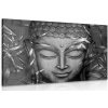Obraz usmievajúci sa Budha v čiernobielom prevedení Obraz usmievajúci sa Budha v čiernobielom prevedení