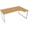 Hobis Pracovný stôl UNI O, ergo, ľavý, 180x75,5x120 cm, buk/biela Hobis Pracovný stôl UNI O, ergo, ľavý, 180x75,5x120 cm, buk/biela