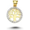Lillian Vassago Zlatý prívesok Strom života v zirkónovom kruhu LLV75 GP015