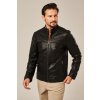 Pánska čierna kožená bunda Pánska čierna kožená bunda