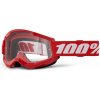 Motokrosové okuliare 100% Strata 2 New Red, číre plexi Motokrosové okuliare 100% Strata 2 New Red, číre plexi