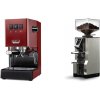 Gaggia Classic E24 BC, red + Eureka Mignon Libra, CR chrome Gaggia Classic E24 BC, red + Eureka Mignon Libra, CR chrome