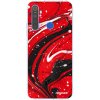Picasee silikónový prehľadný obal pre Realme 5 - Red black Picasee silikónový prehľadný obal pre Realme 5 - Red black