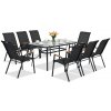 Modena/Bitonto Wood čierny kovový záhradný nábytok pre 8 osôb Garden Point Modena/Bitonto Wood čierny kovový záhradný nábytok pre 8 osôb Garden Point
