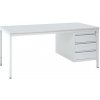 Manutan Kancelársky stôl s kontajnerom Basic, 160 x 80 x 76 cm, rovné vyhotovenie Manutan Kancelársky stôl s kontajnerom Basic, 160 x 80 x 76 cm, rovné vyhotovenie