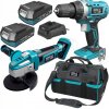 Sada elektrického náradia Dedra s brúskou a vŕtačkou/skrutkovačom 2x2.0 Ah Sada elektrického náradia Dedra s brúskou a vŕtačkou/skrutkovačom 2x2.0 Ah