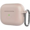 AppleKing silikónový ochranný obal s karabínou pre AirPods Pro 2 (2022) s konektorom Lightning - béžový - možnosť vrátiť tovar ZADARMO do 30tich dní AppleKing silikónový ochranný obal s karabínou pre AirPods Pro 2 (2022) s konektorom Lightning - béžový - možnosť vrátiť tovar ZADARMO do 30tich dní