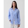 GAP Ľanová oversize košeľa Modrá GAP Ľanová oversize košeľa Modrá