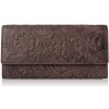 Kožená hnedá dámska peňaženka VINTAGE FLOWERS Kožená hnedá dámska peňaženka VINTAGE FLOWERS