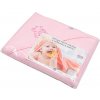 Baby Mix Detská froté osuška s výšivkou a kapucňou 100x100 ružová sloník