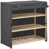 Regál na topánky s krytom, sivý 79x40x80 cm, látka Regál na topánky s krytom, sivý 79x40x80 cm, látka