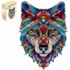 Drevené puzzle 170 dielikov 38x27cm - Pestrofarebný vlk Drevené puzzle 170 dielikov 38x27cm - Pestrofarebný vlk
