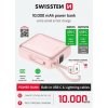 Swissten Space PowerBank 10000 mAh, 22.5W integrované káble (USB-C, Lighting), ružová Swissten Space PowerBank 10000 mAh, 22.5W integrované káble (USB-C, Lighting), ružová