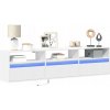 VidaXL Nástenná skrinka pod TV s LED osvetlením, biela, 180x31x45 cm VidaXL Nástenná skrinka pod TV s LED osvetlením, biela, 180x31x45 cm