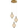 Italux PND-83631-3-AB-AMB LED závesné stropné svietidlo Lenti | 18W integrovaný LED zdroj | 3000K | na lanku | zlatá | čierna Italux PND-83631-3-AB-AMB LED závesné stropné svietidlo Lenti | 18W integrovaný LED zdroj | 3000K | na lanku | zlatá | čierna
