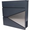 Kovoinoxshop Poštová schránka 370x370x105mm, farba kombinácia nerez/ antracit RAL7016, materiál: nerez AISI410/pozink Kovoinoxshop Poštová schránka 370x370x105mm, farba kombinácia nerez/ antracit RAL7016, materiál: nerez AISI410/pozink