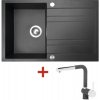 Granitový drez s batériou GRANDE 800 XC 510 x 800 mm granit čierny G7230XC + batéria Mix 3 P GR Granitový drez s batériou GRANDE 800 XC 510 x 800 mm granit čierny G7230XC + batéria Mix 3 P GR