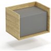 HALMAR Mobius SZFN1D nízka jednodverová skrinka prírodný orech / sivá