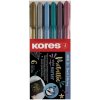 Štetcové fixy Kores Metallic Style, sada 6 farieb Štetcové fixy Kores Metallic Style, sada 6 farieb