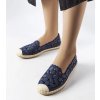 ažurové espadrilky Lamarre Tmavomodré