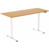 AlzaErgo Table ET2 Core biely + doska 160 × 80 cm bambusová AlzaErgo Table ET2 Core biely + doska 160 × 80 cm bambusová