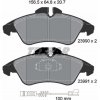 Sada brzdových platničiek kotúčovej brzdy TEXTAR 2399002 Sada brzdových platničiek kotúčovej brzdy TEXTAR 2399002