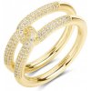 Rosato pozlátený prsteň s kubickými zirkónmi Bianca RZBI84