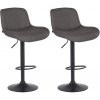 Sada 2 barových stoličiek látka Solon, tmavosivá Sada 2 barových stoličiek látka Solon, tmavosivá