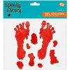 Dekorácia Gélové nálepky KRVAVÉ RUKY Halloween Dekorácia Gélové nálepky KRVAVÉ RUKY Halloween