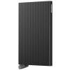 Secrid Premium Kovové púzdro na karty Cardprotector+ Fluted Black čierne