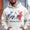 Mikina s potlačou RENAULT Pánsky Biela 3XL Mikina s potlačou RENAULT Pánsky Biela 3XL