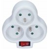 Solight rozbočovač, 3 x 10A, biely, vypínač P99 Solight rozbočovač, 3 x 10A, biely, vypínač P99