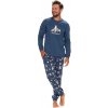 Pánske pyžamo Doctor Nap PMB.4329 Farba: Modrá - tmavo, Veľkosť: S Pánske pyžamo Doctor Nap PMB.4329 Farba: Modrá - tmavo, Veľkosť: S