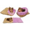 Marysa pelíšek 3v1 pro štěňátka/koťátka, DE LUXE, béžový/fialový Marysa pelíšek 3v1 pro štěňátka/koťátka, DE LUXE, béžový/fialový