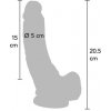 Dildo 20 cm s semenníkmi Dildo 20 cm s semenníkmi